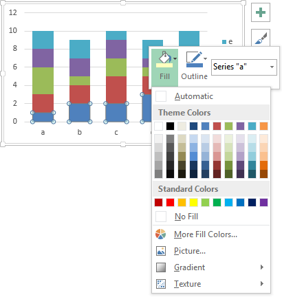 create own color layout in excel for mac